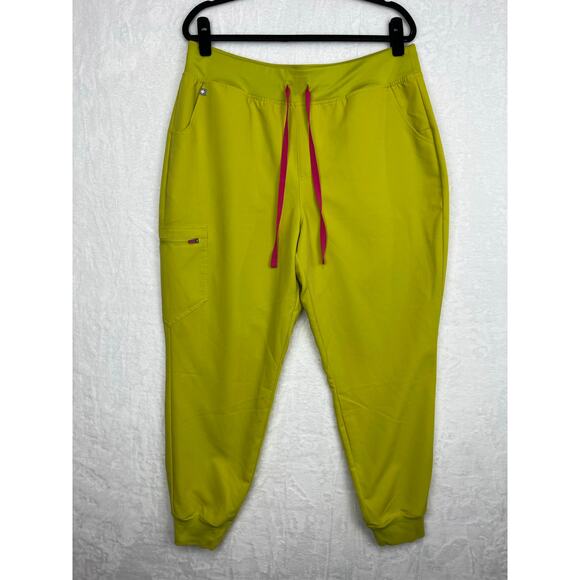 Figs Scrub Set Limeade XXL High Waist Zamora Joggers Catarina One Pocket Top - Picture 2 of 16